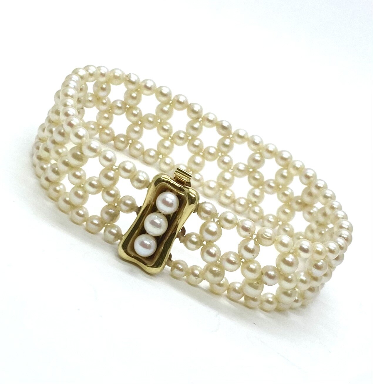 Estate Pearl and Gold Bracelet