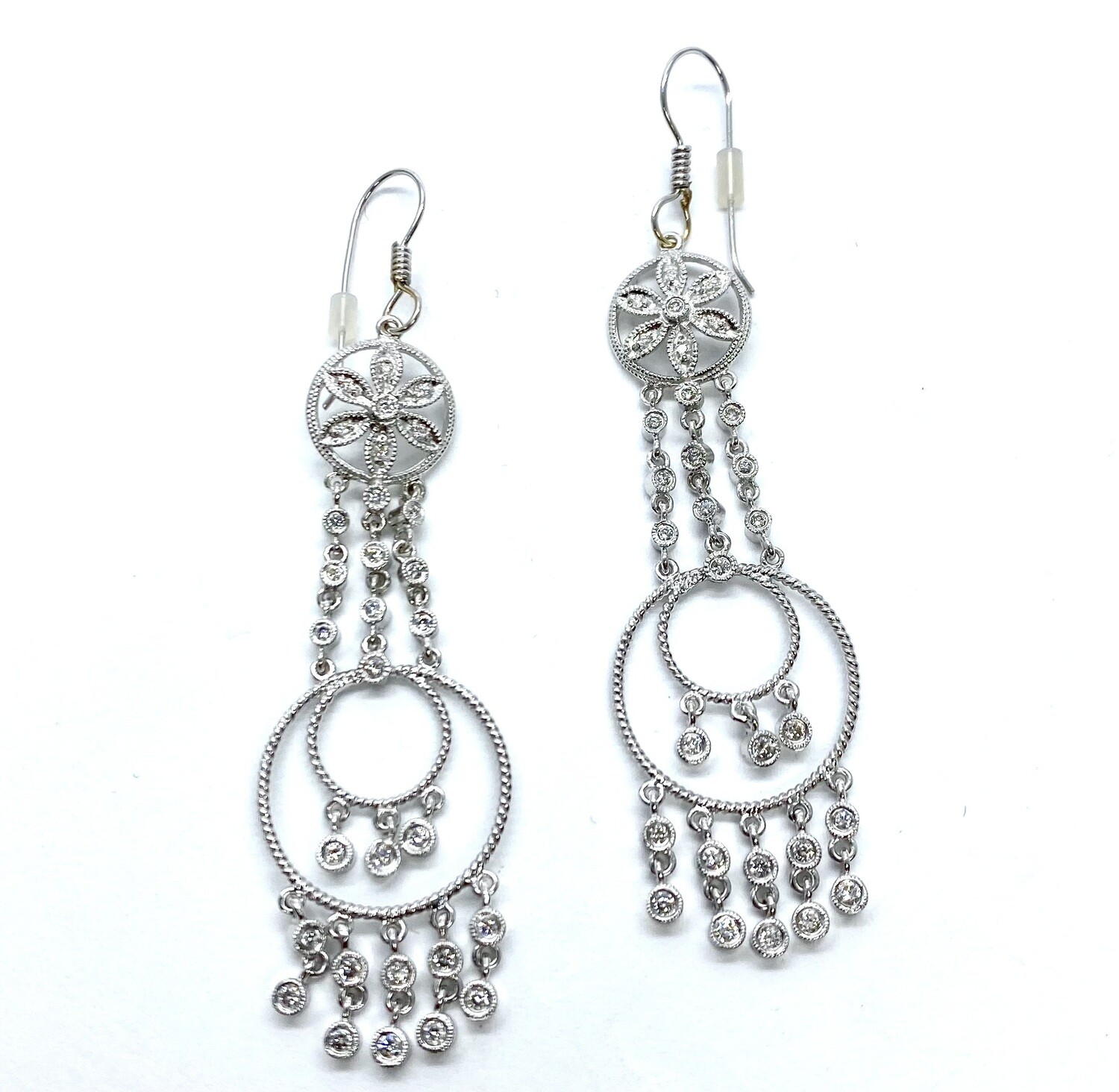 Chandelier Gold and Diamond Earrings