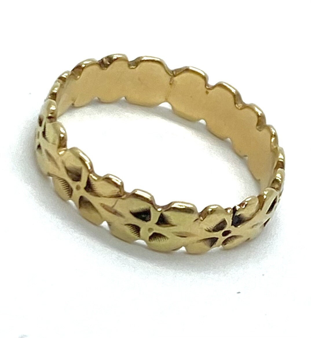 Retro Yellow Gold Band Ring