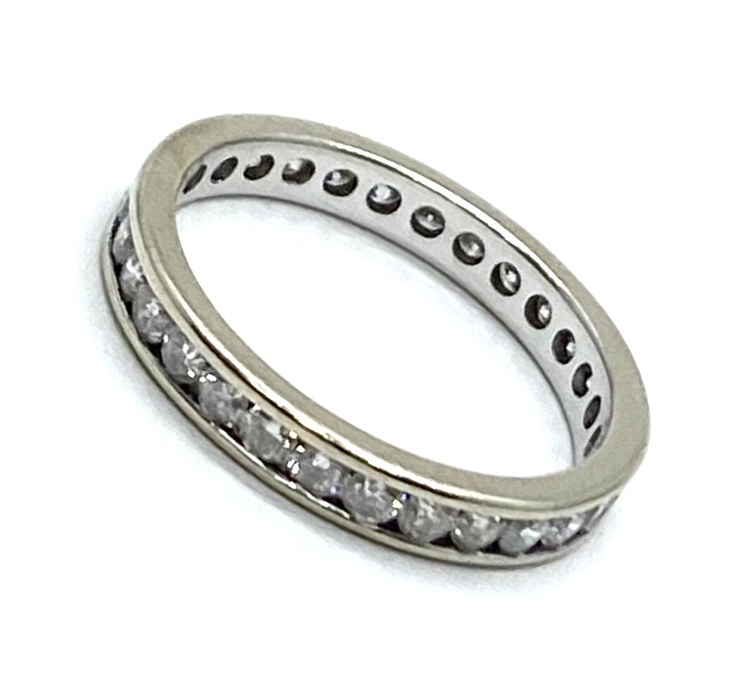 Estate White Gold and Diamond Band Ring