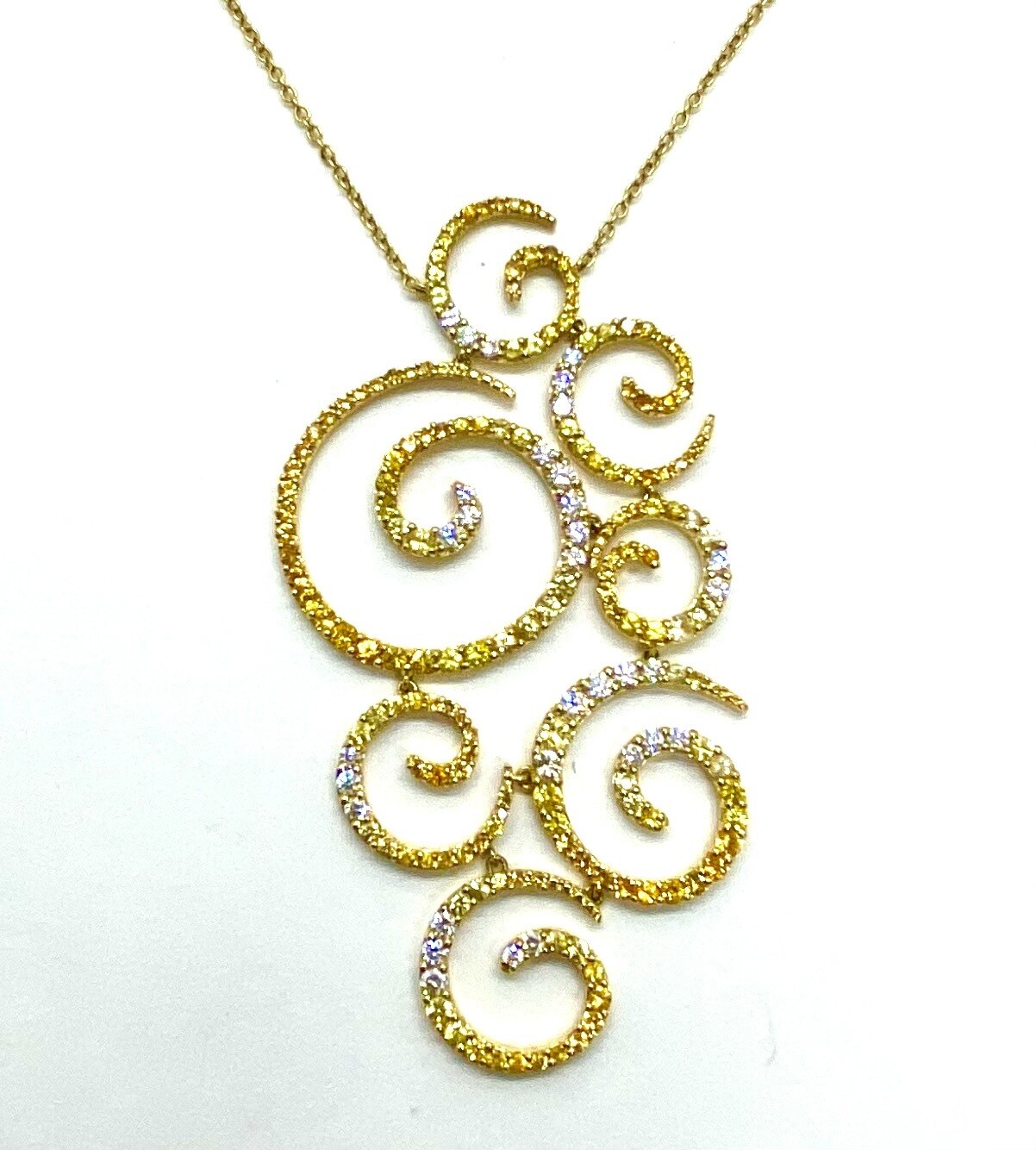 Stephan Hafner Sapphire and Diamond Necklace