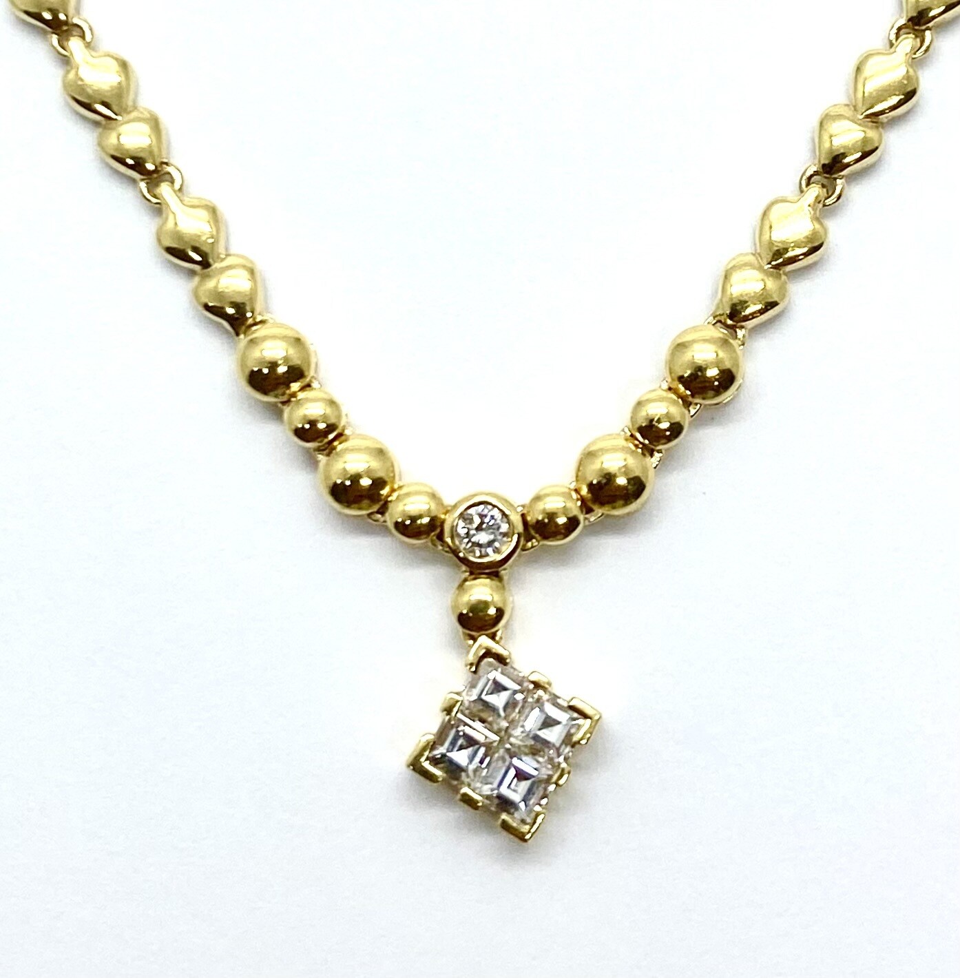 Bead Diamond Necklace