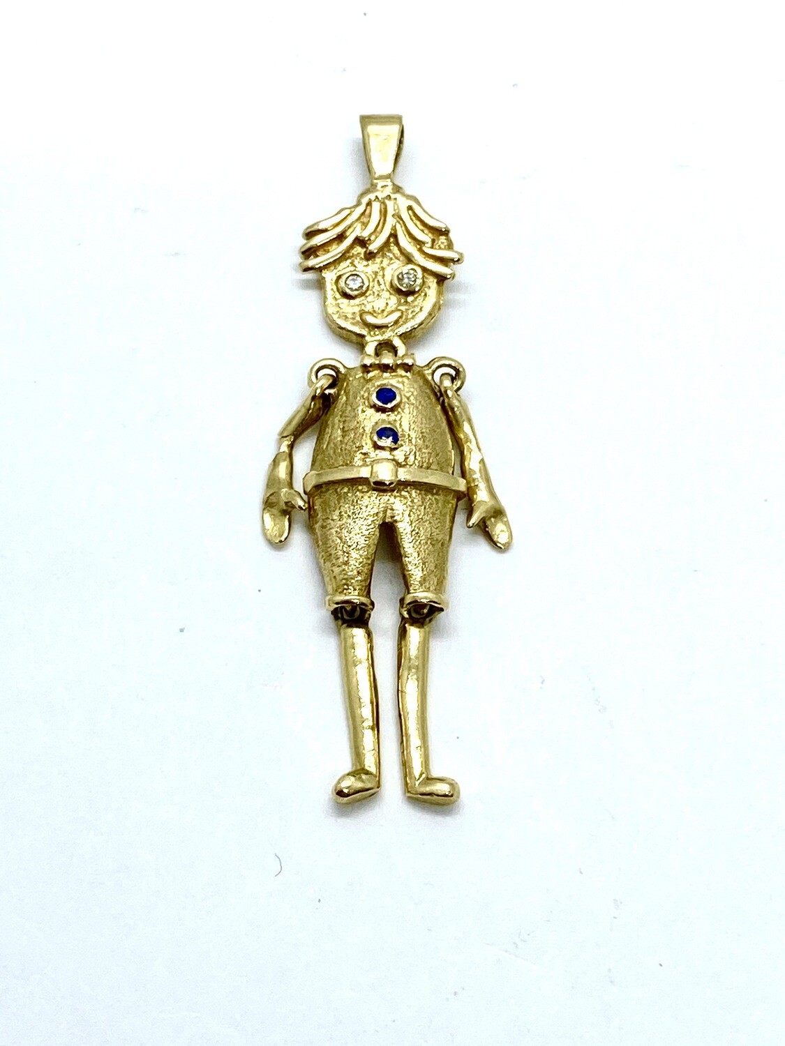 Child Pendant in Gold and Diamonds