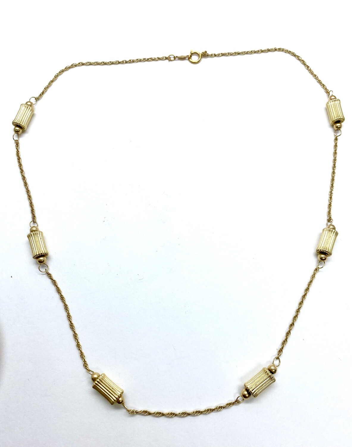 Estate Gold Tube section Necklace