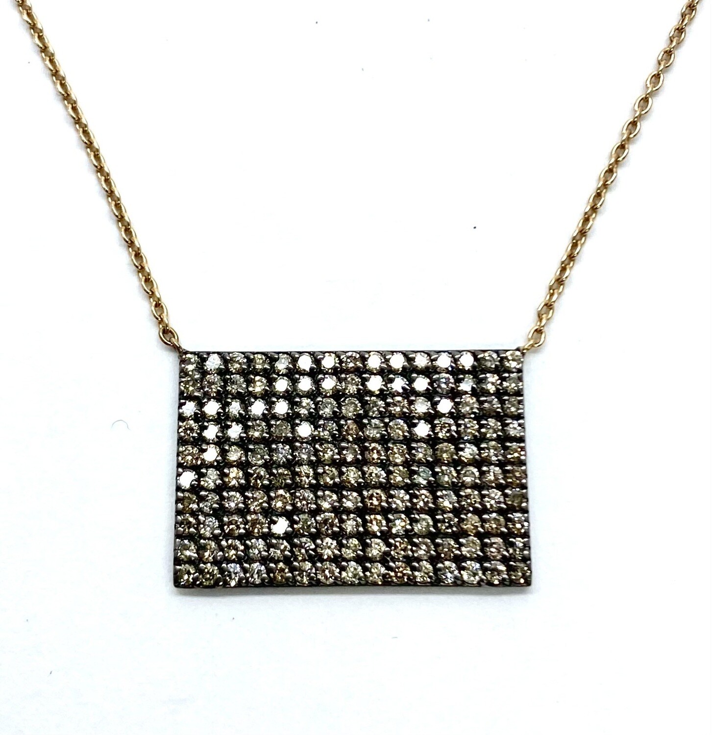 Rose Gold and Cognac Diamond Necklace