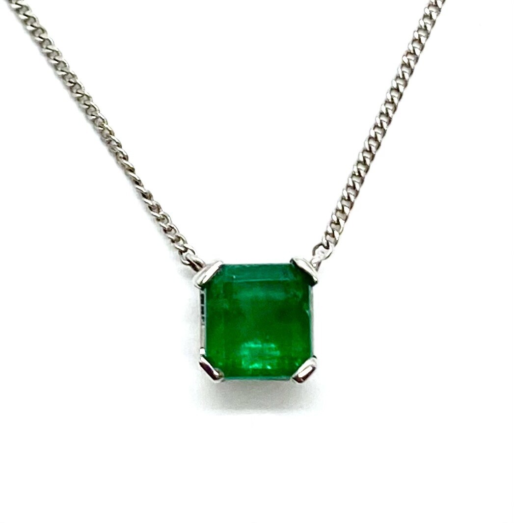 Emerald and Diamond Pendant