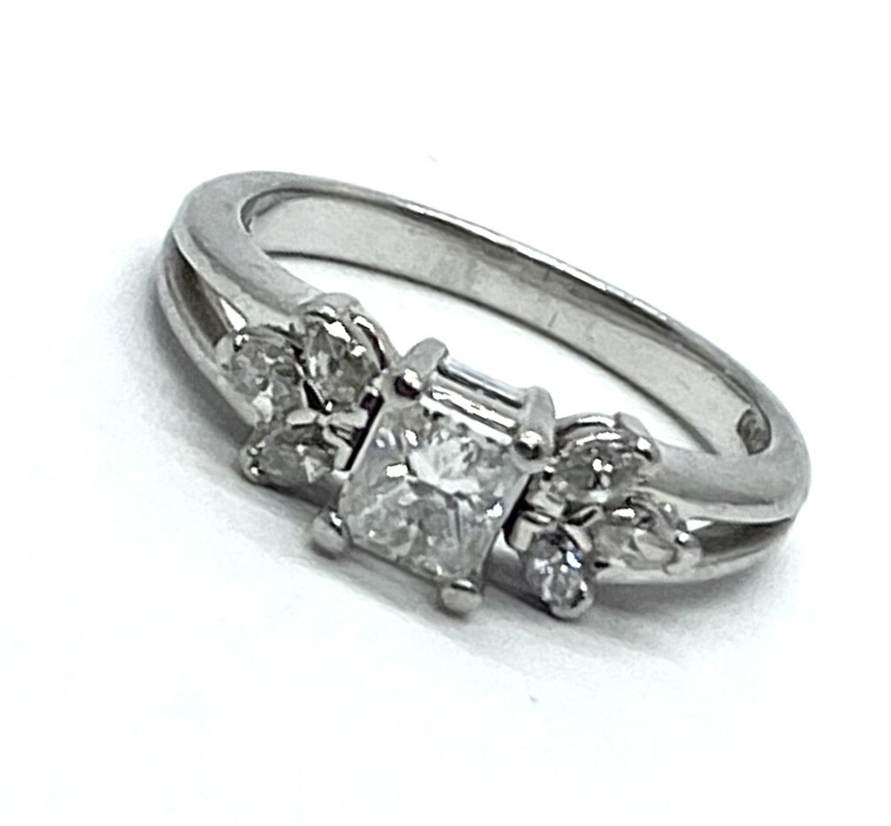 Princess cut and marquise Diamond Ring