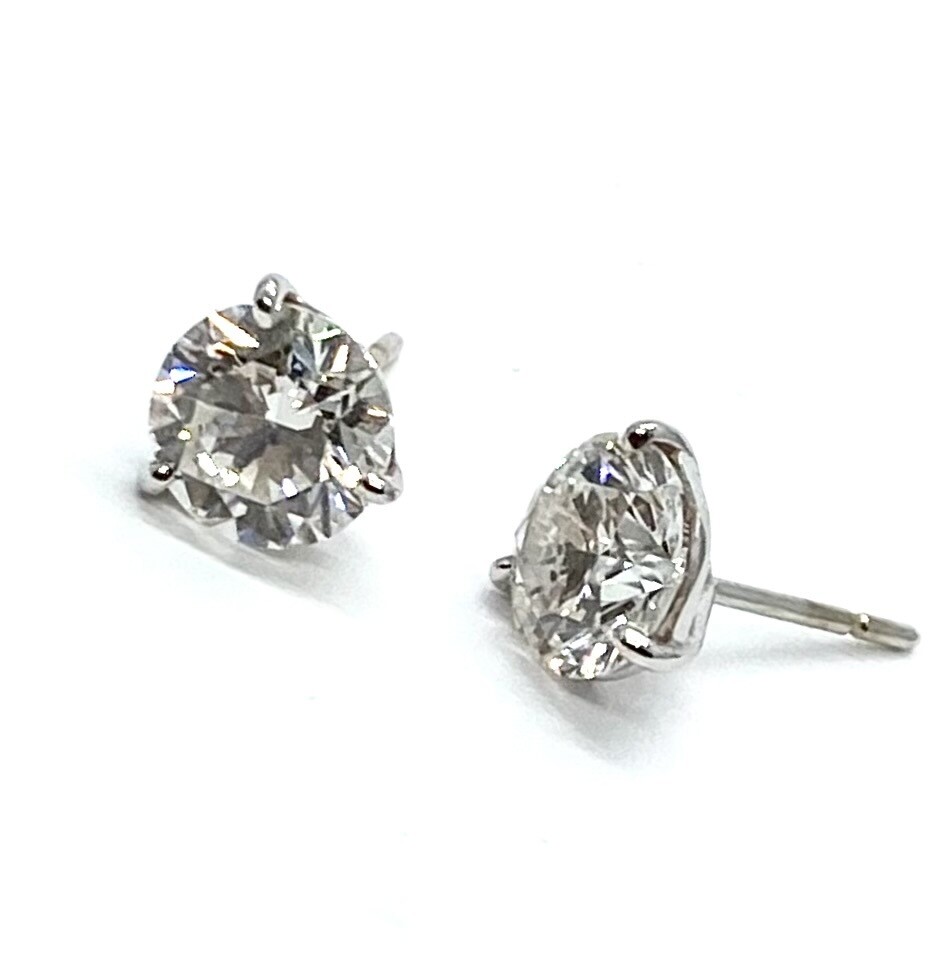 GIA perfectly matched 4.00cts Diamond Stud Earrings