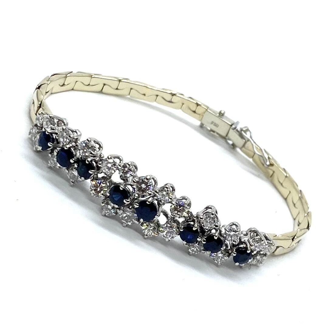 Estate Sapphire & Diamond Bracelet