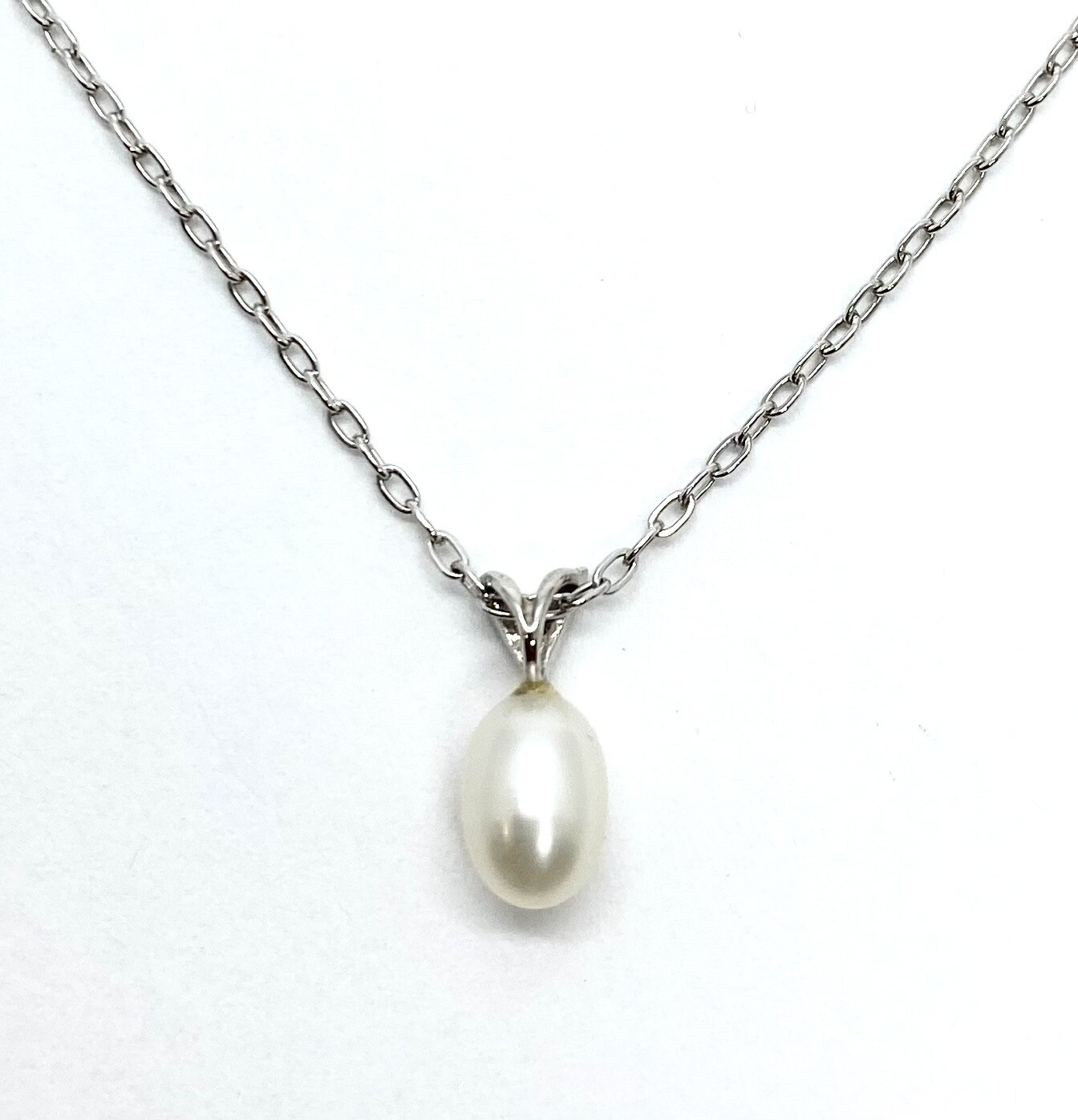 Baby Pearl and Diamond Necklace