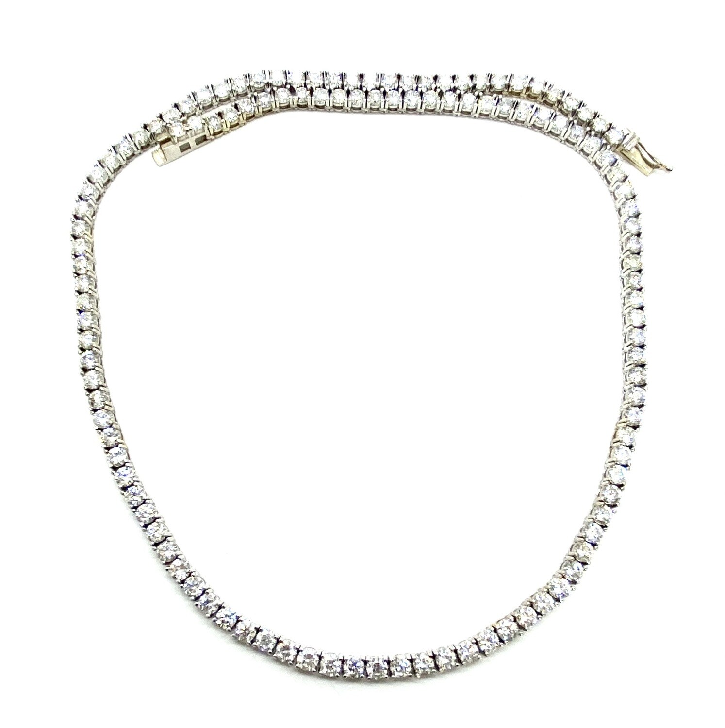 White Gold and Diamond Riviera Necklace