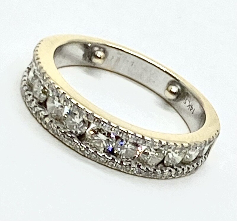 Estate Gold and Diamond Band Estate Gold and Diamond Band