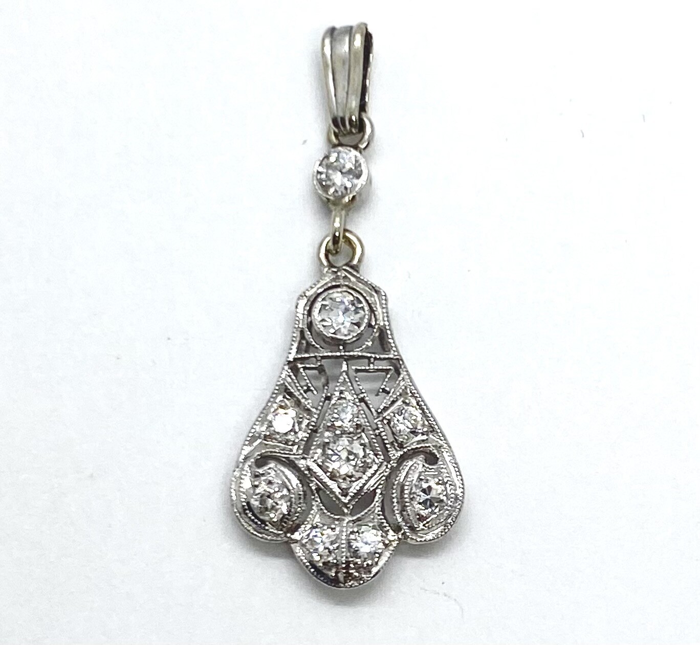 Art Deco Platinum and Diamond Pendant