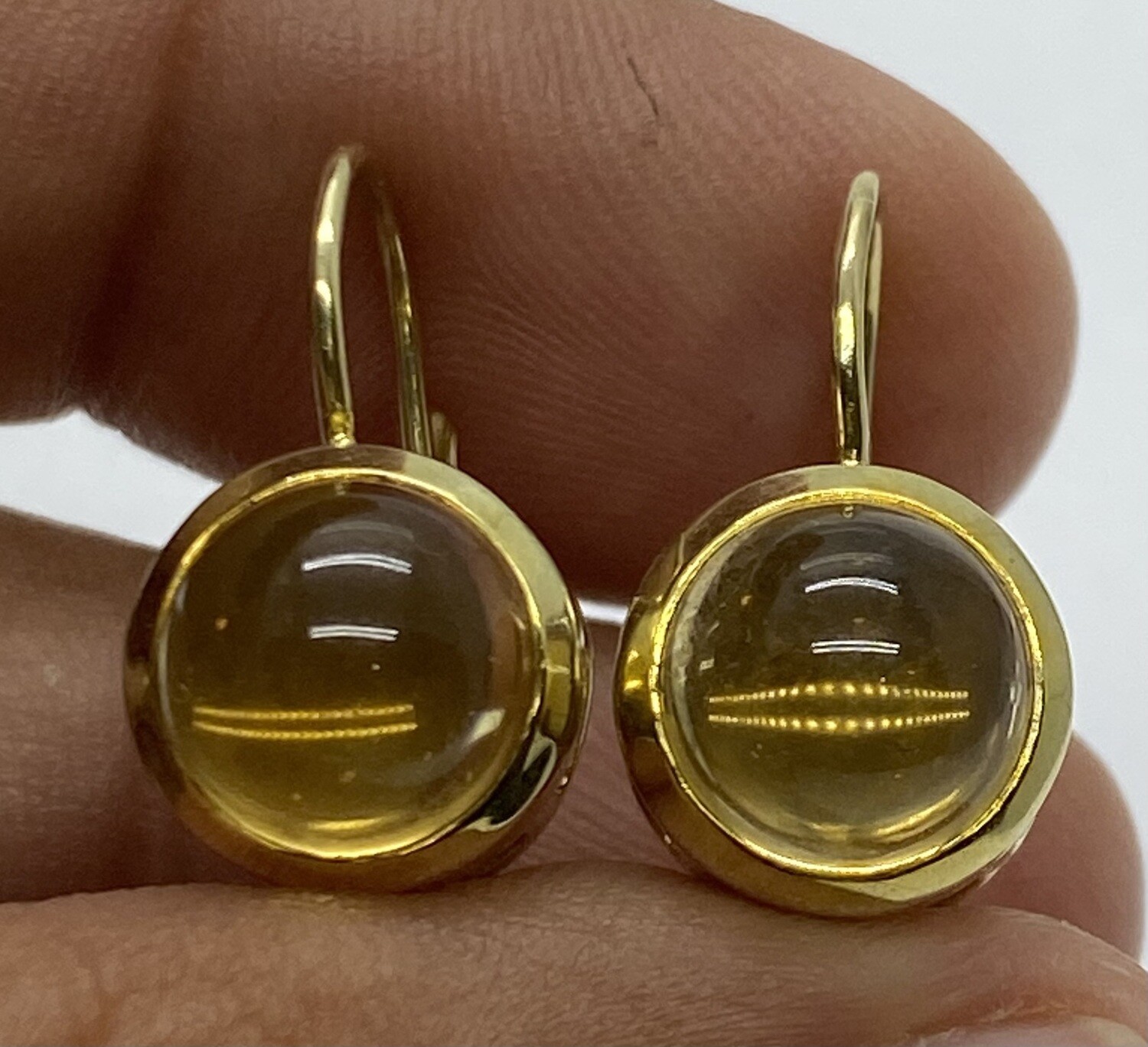 Cabochon Citrine Earrings