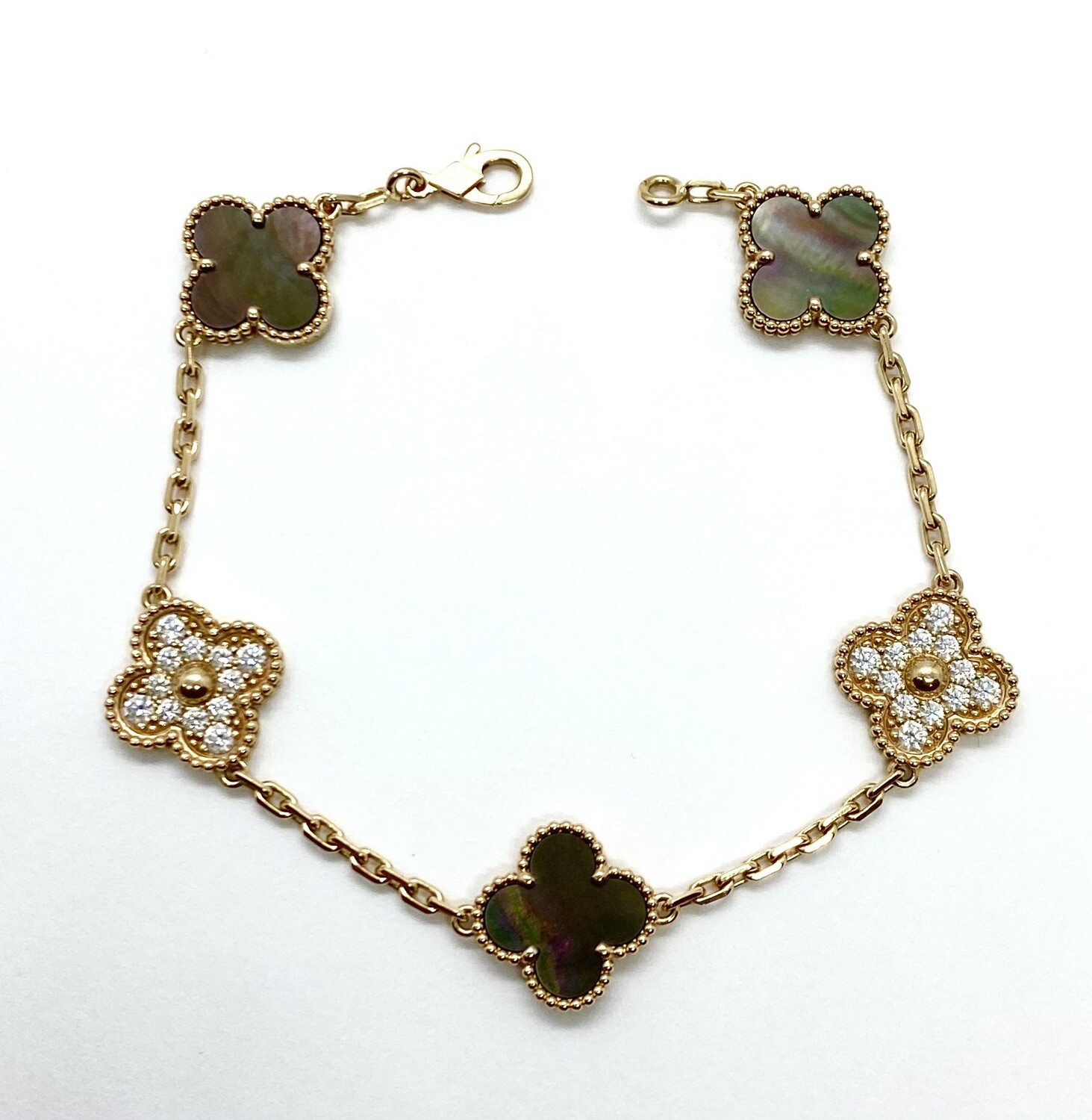VC&A MOP & Diamond Vintage Alhambra Bracelet