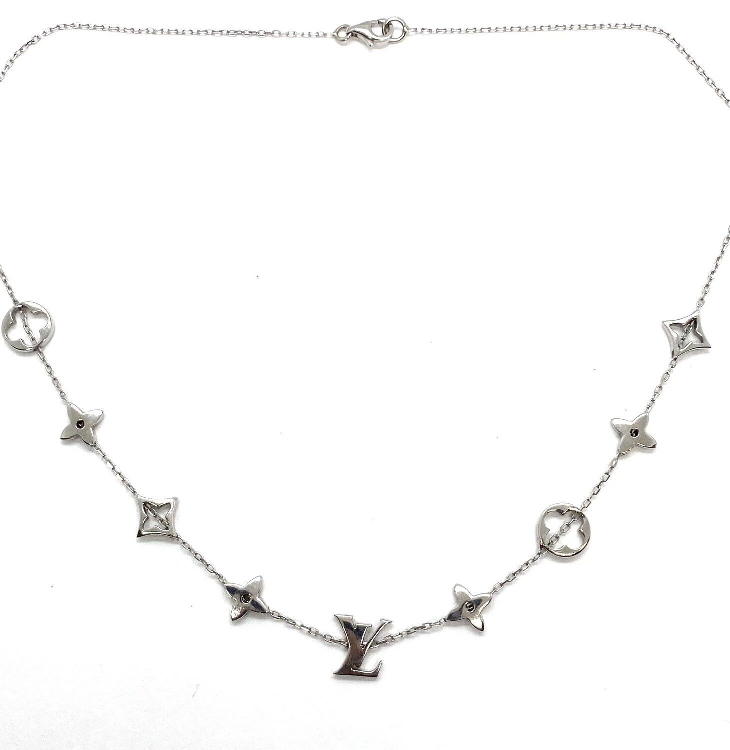 LV Diamond Necklace in Gold