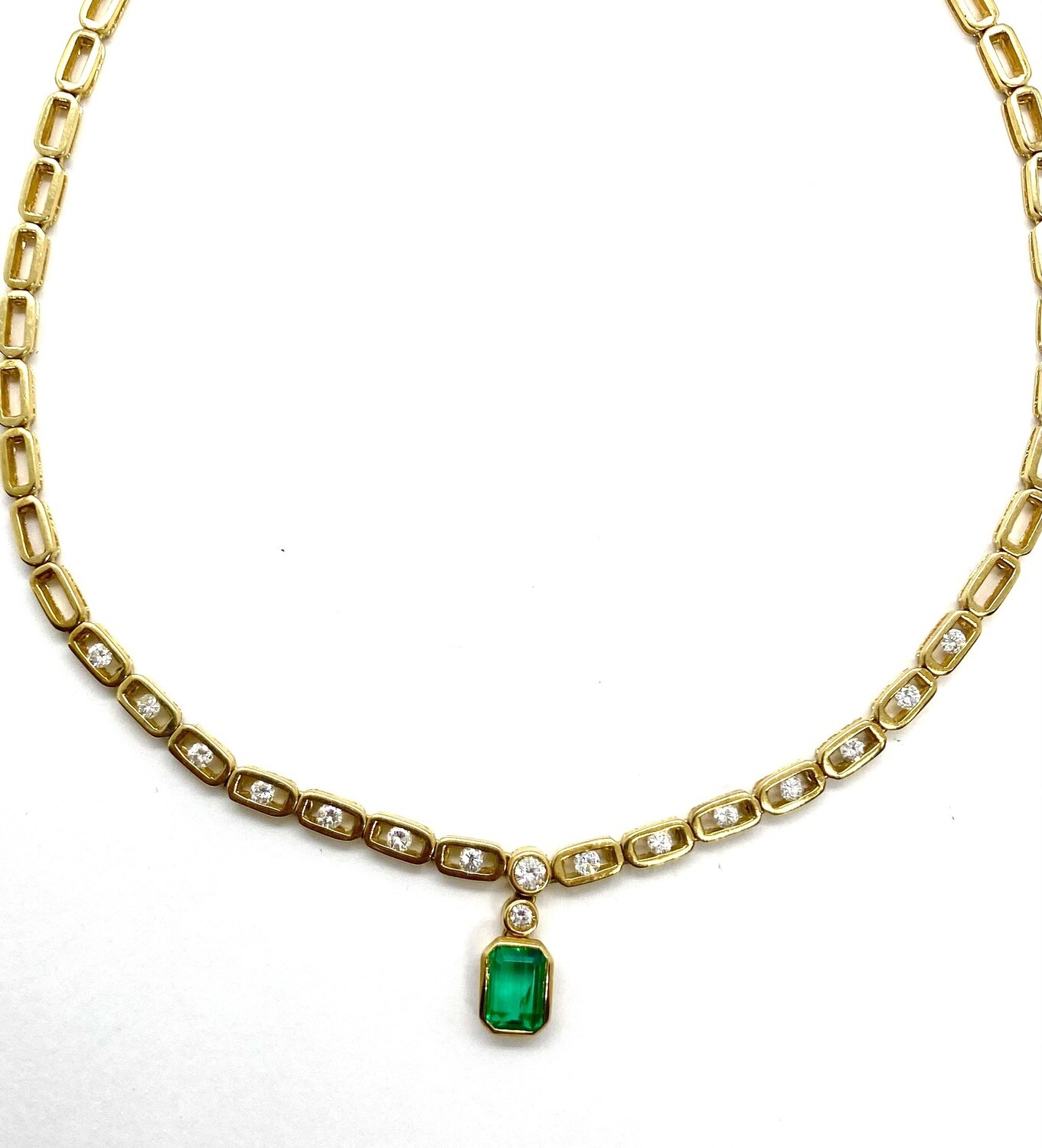 Emerald and Diamond Necklace