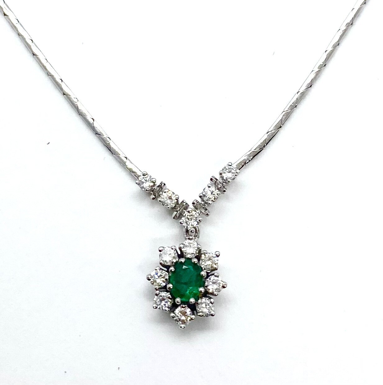 Estate Emerald and Diamond Necklace