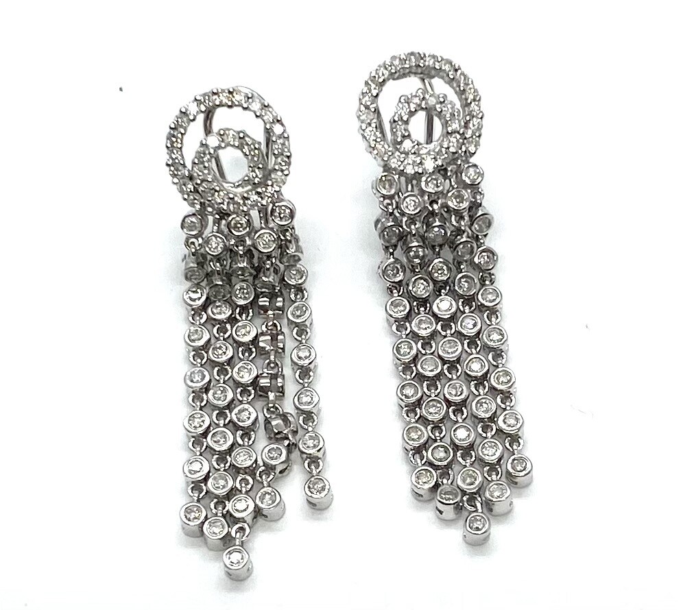 Estate Chandelier Diamond Earrings