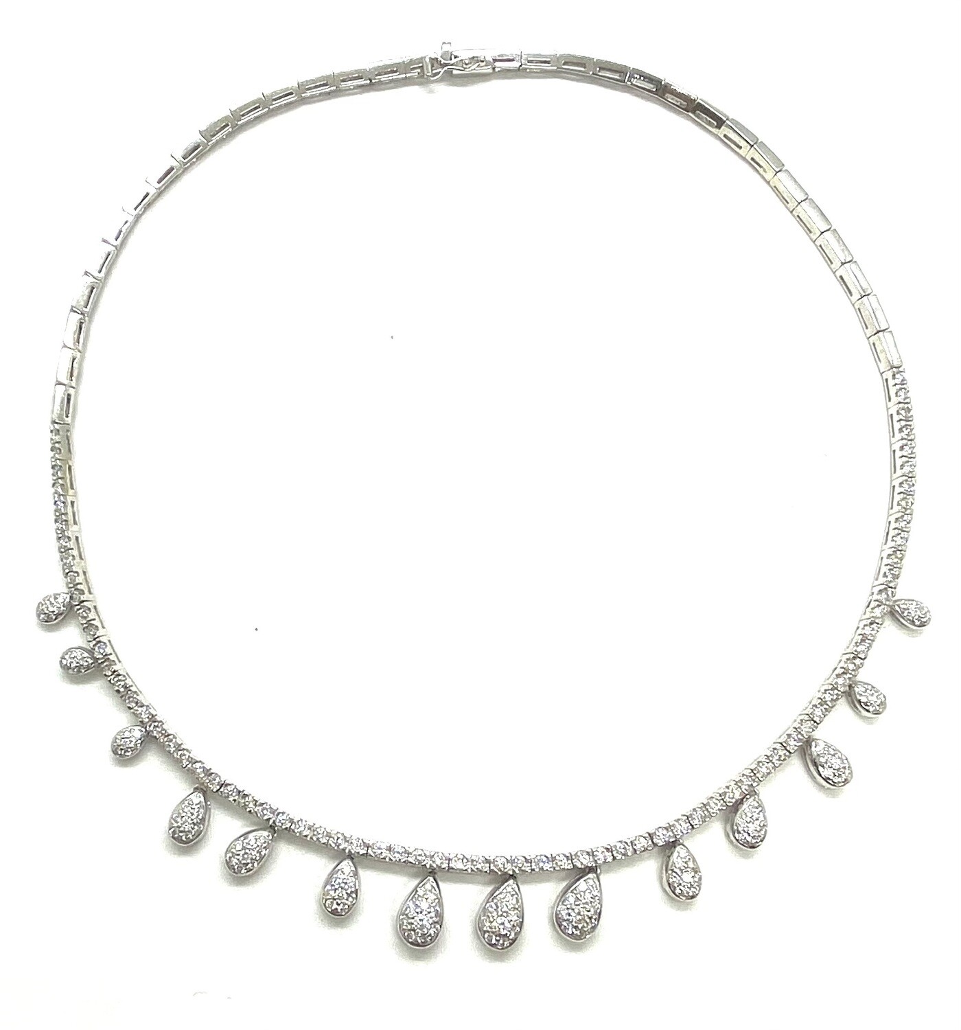 Estate Diamond Necklace in White Gold