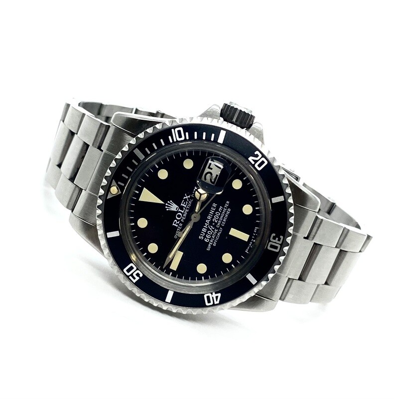 Vintage ROLEX Submariner Stainless Steel Watch with papers