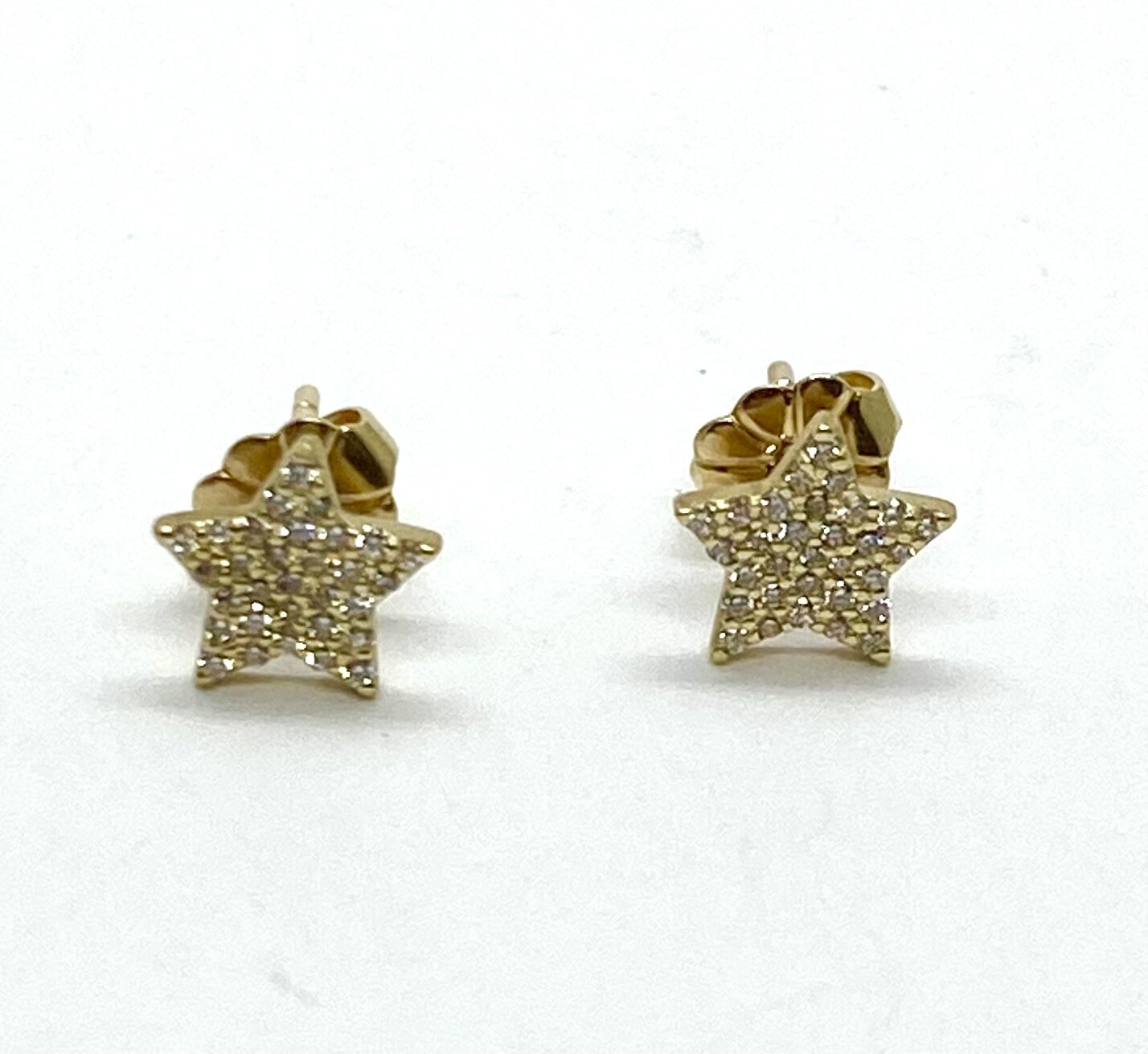 "Carelle" Gold and Diamond Star Earrings