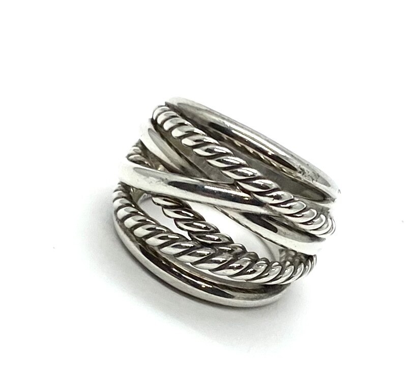 David Yurman Crossover Ring in Silver