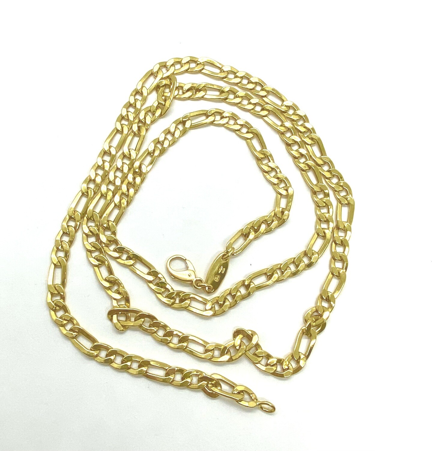 Gold flat link Necklace 35"