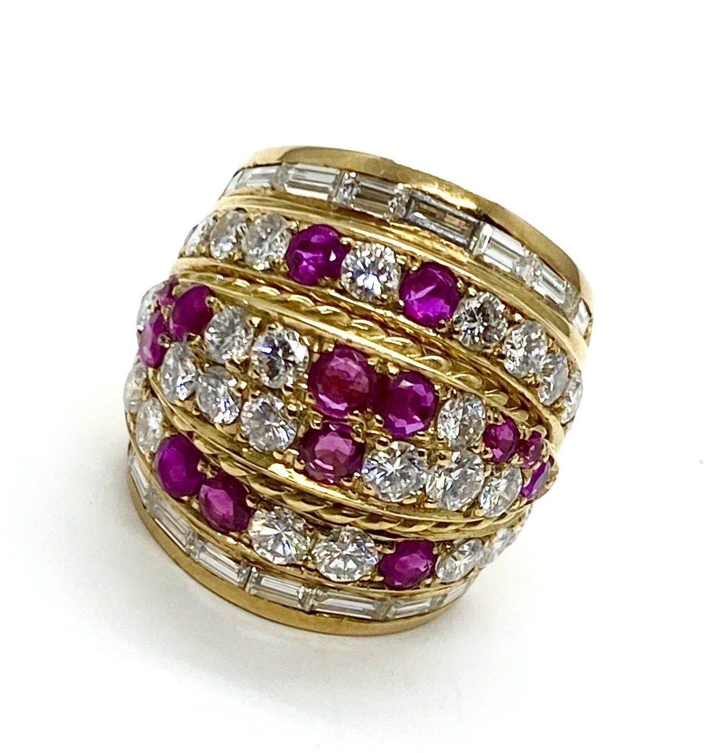 Burma Ruby and Diamond Ring