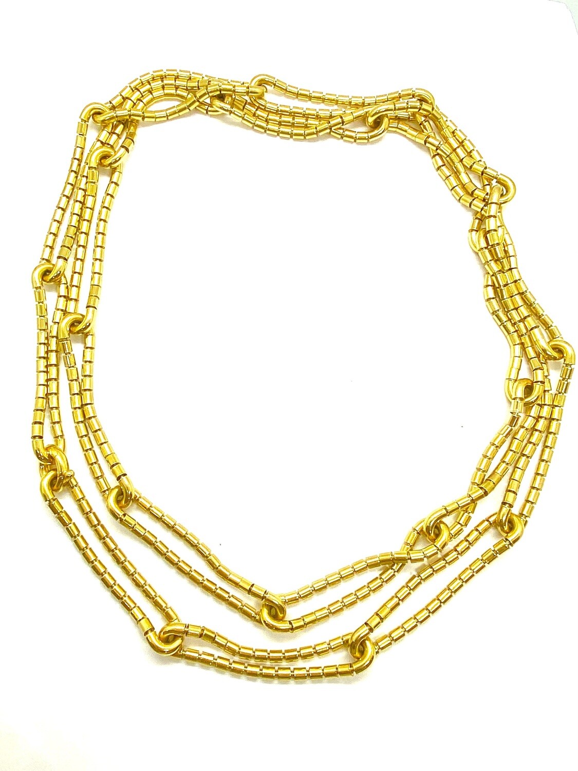 Flexible 18K Yellow Gold Necklace 45"