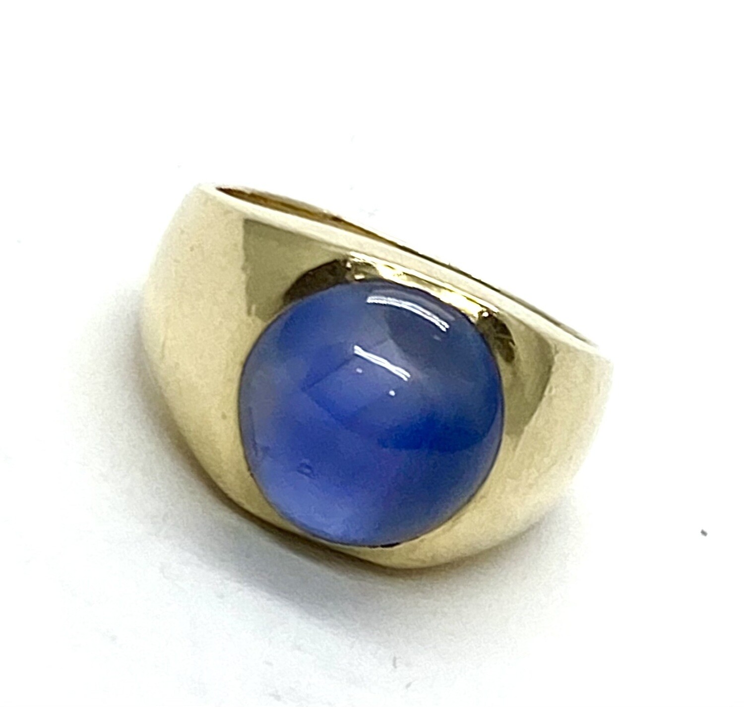 14K Yellow Gold Star Sapphire Ring