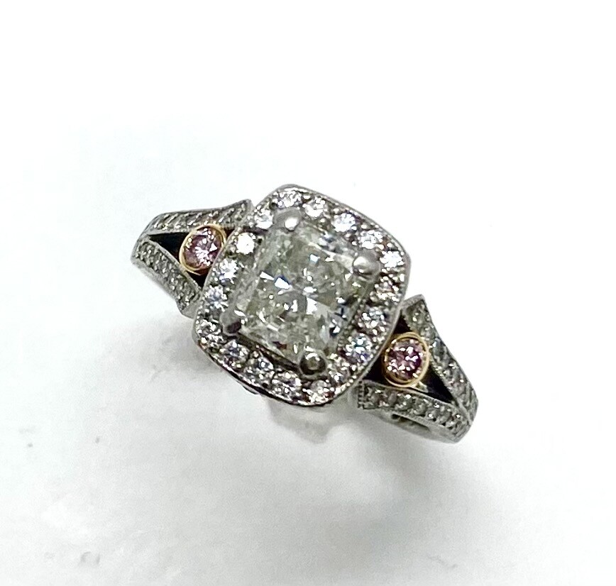 Michael Beaudry Platinum and Diamond Engagement Ring