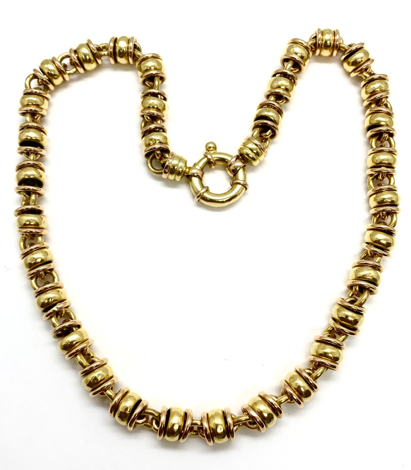 Heavy Link Necklace in Yellow Gold