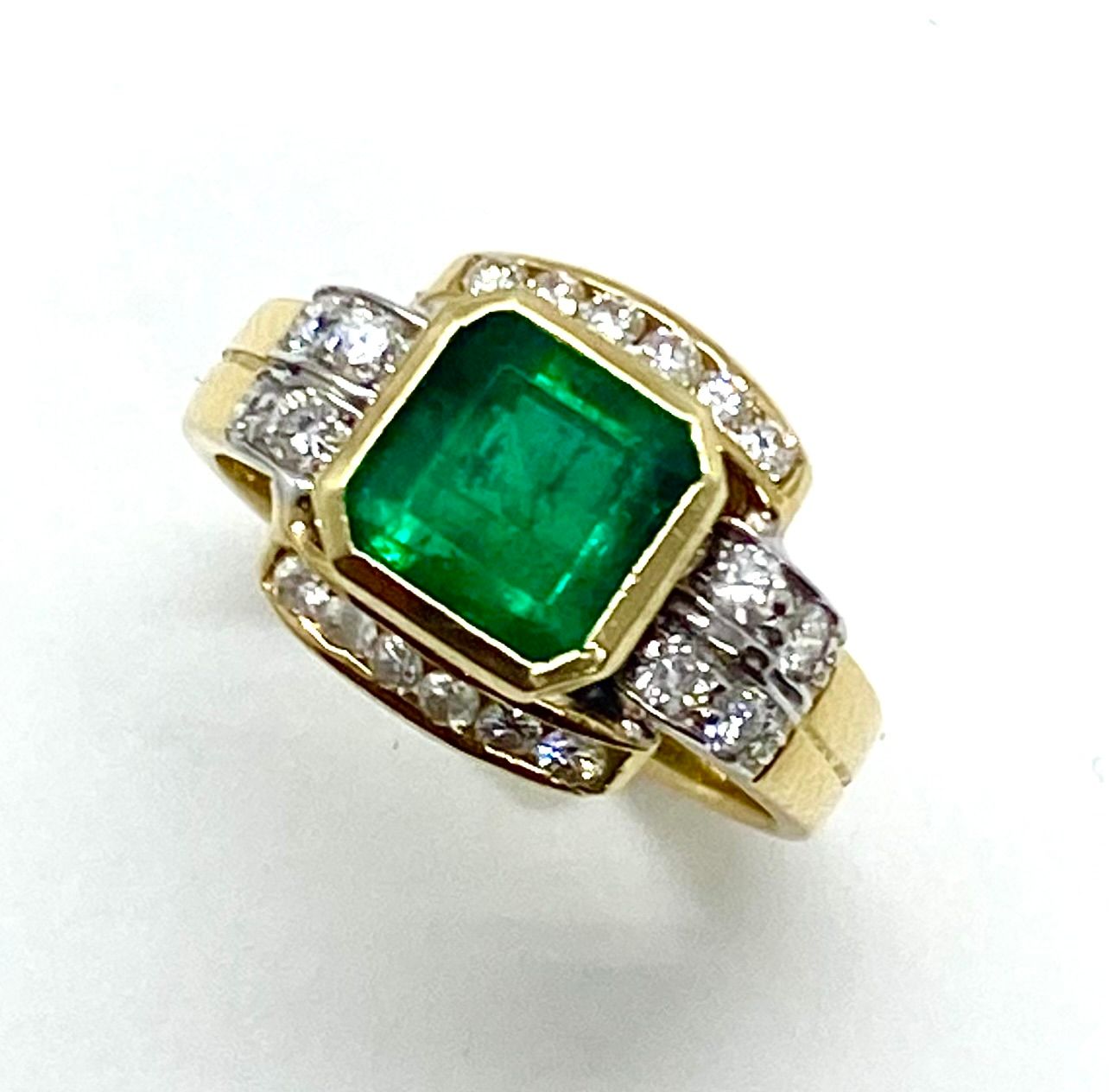 Estate Emerald and Diamond Ring