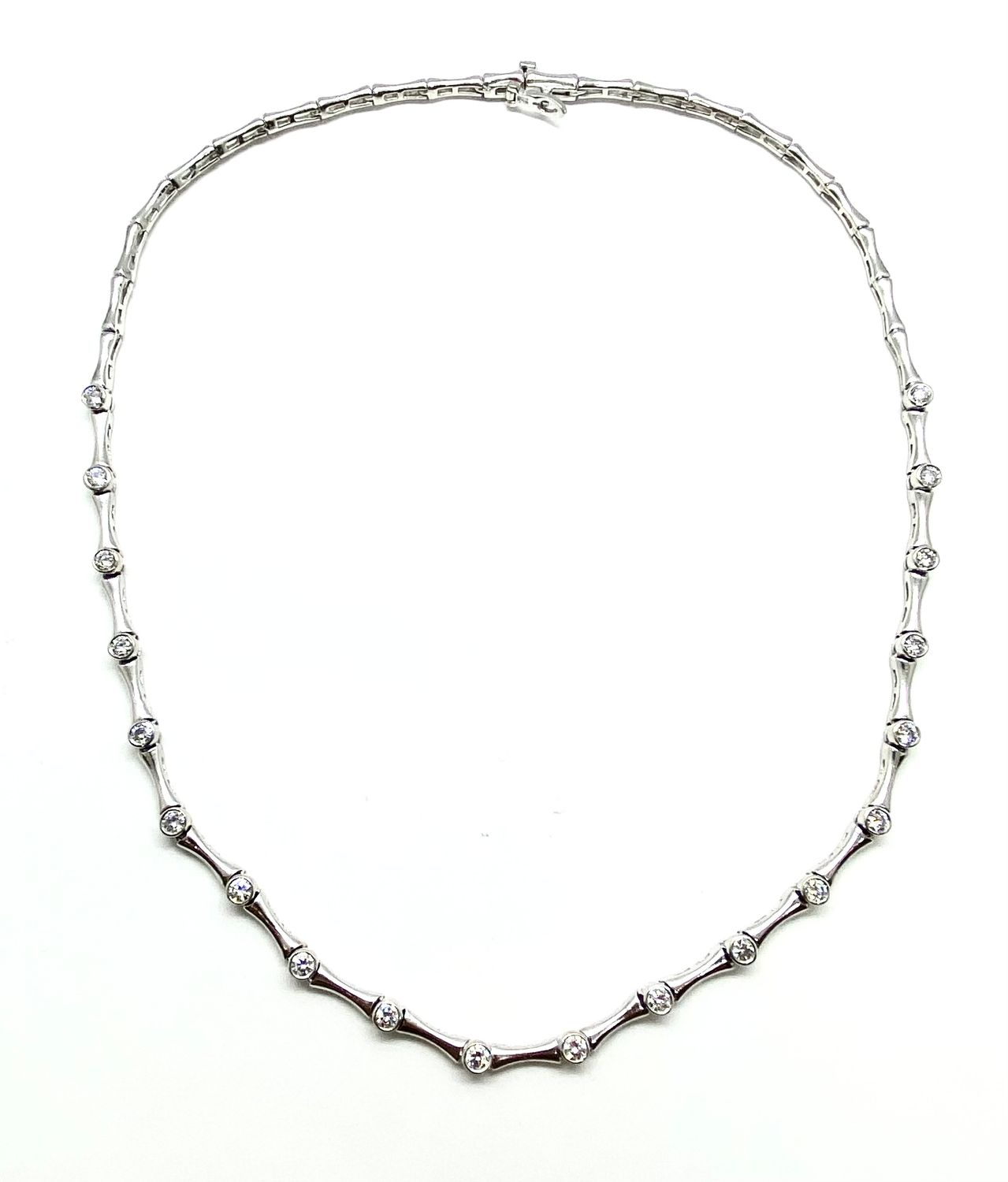 Estate White Gold and Diamond Necklace