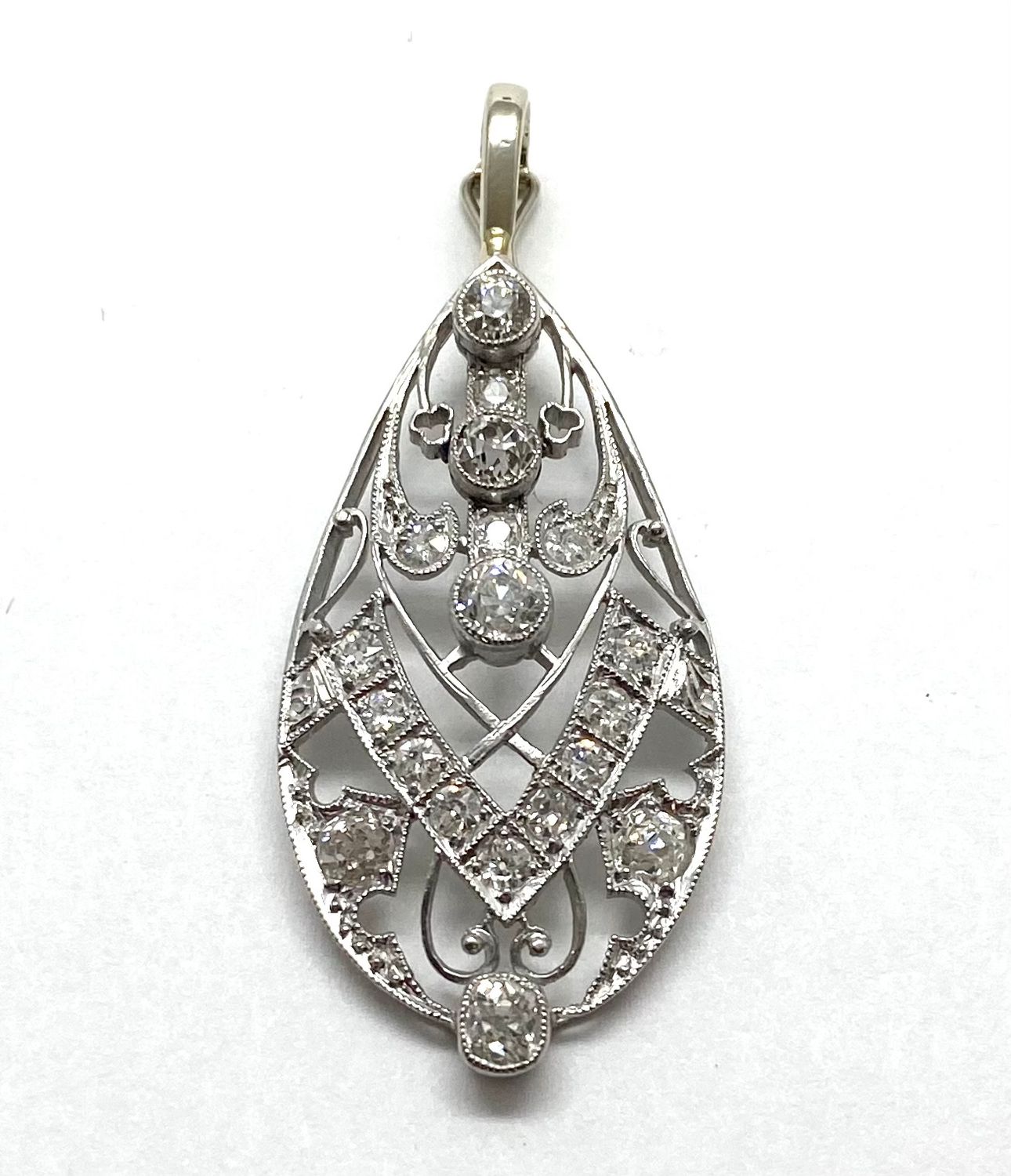 Edwardian Platinum Diamond Pendant