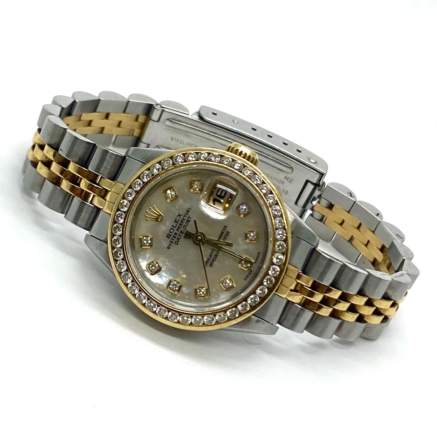 Rolex Datejust Watch with MOP Dial and Diamond Bezel