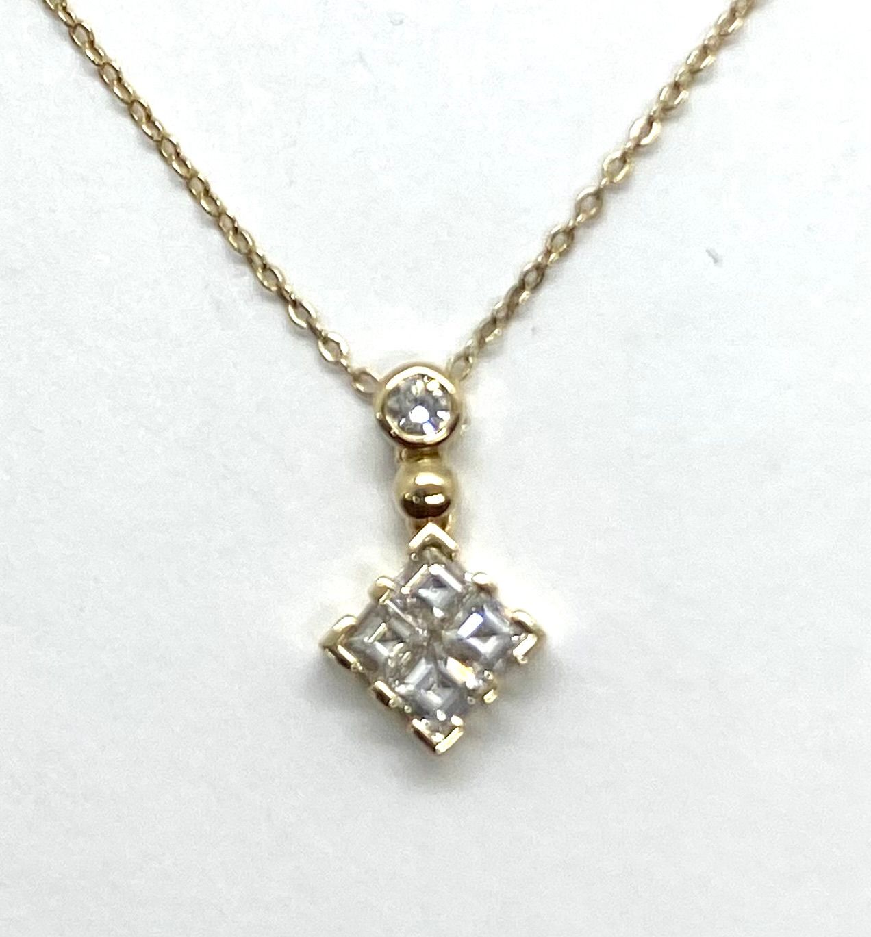 Estate Yellow Gold and Diamond Necklace