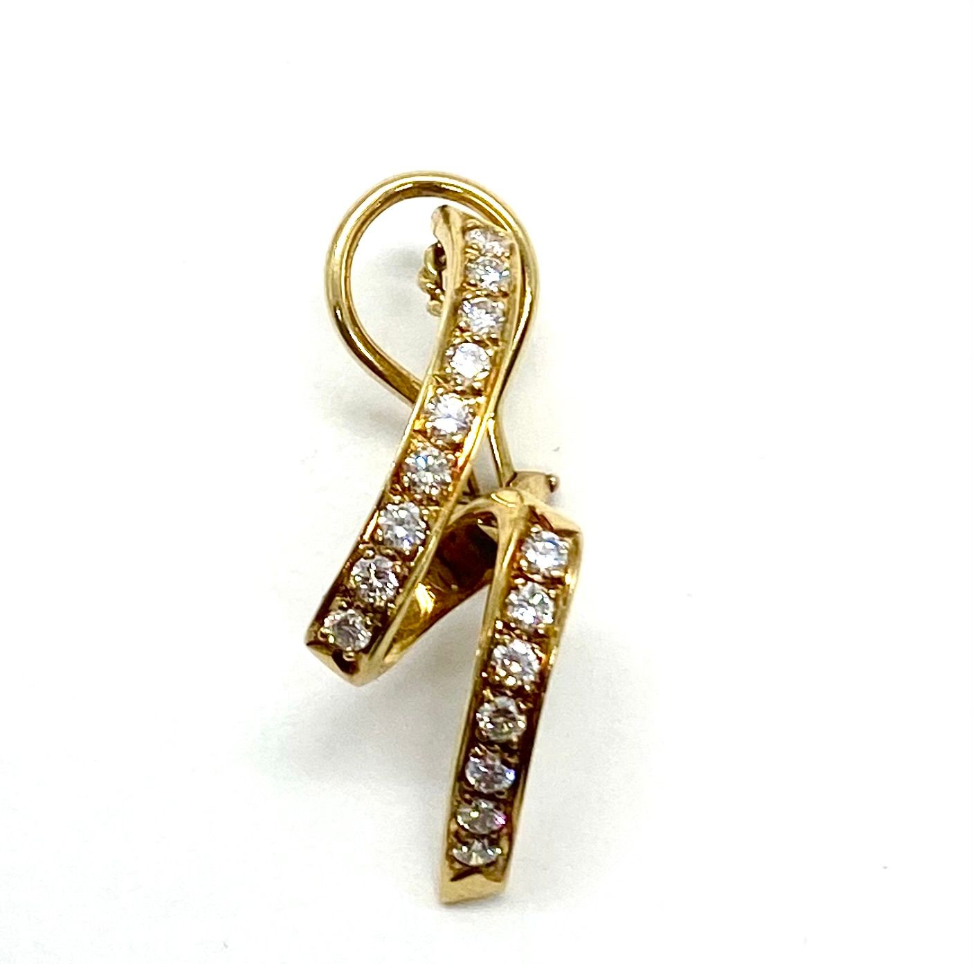 1/2 Pair Gold and Diamond Earring