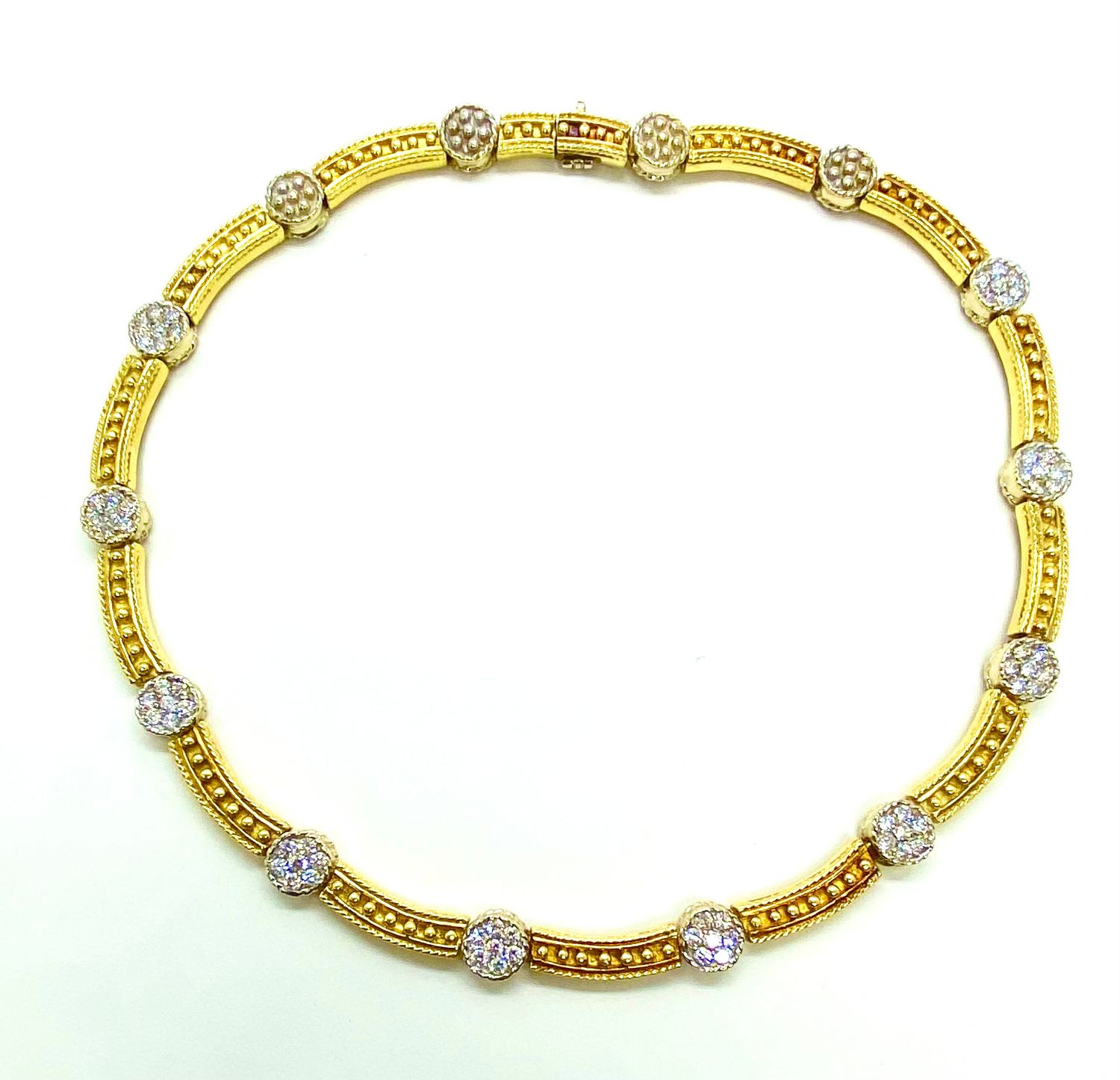 Estate Yellow Gold and Diamond Necklace