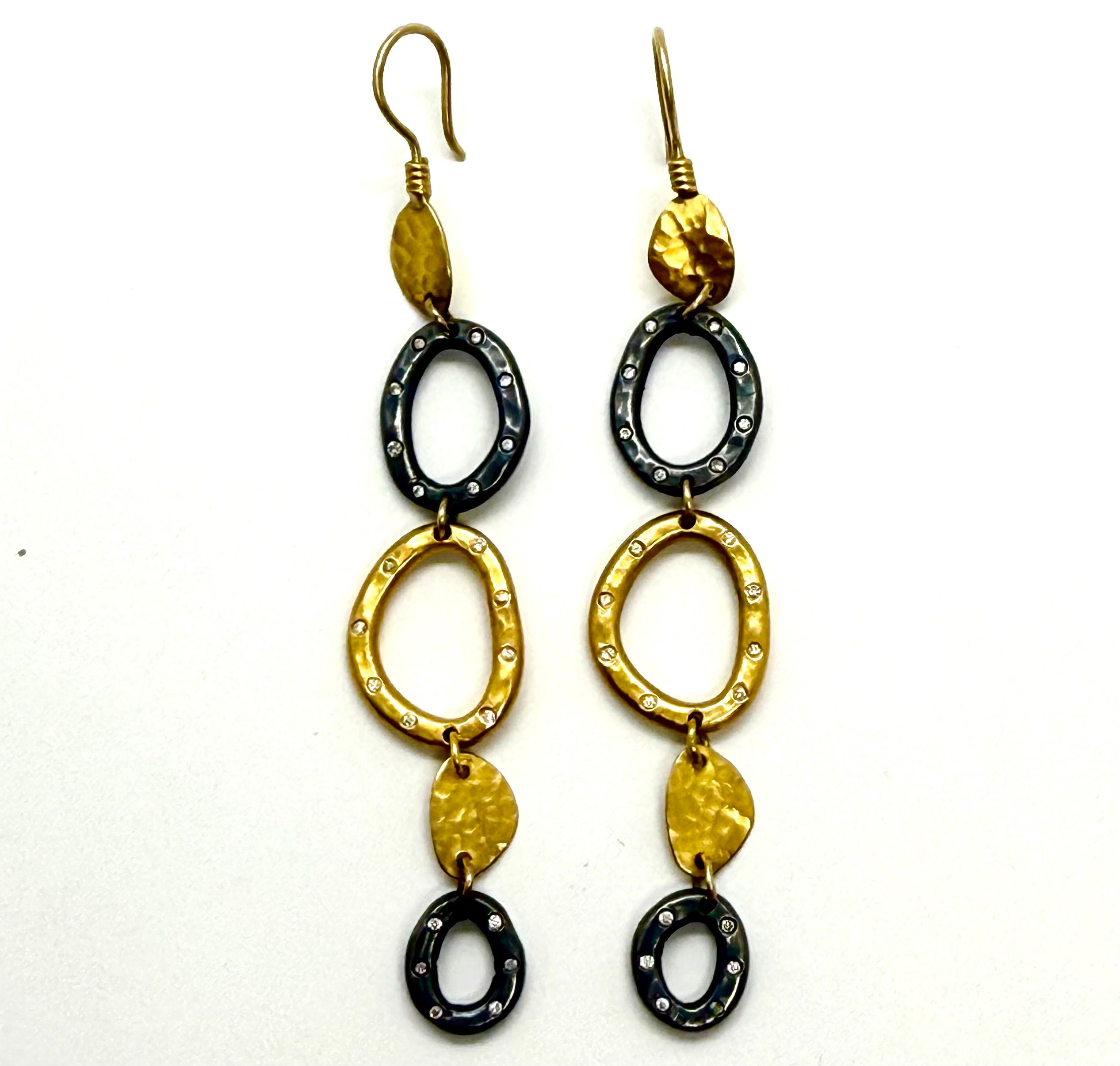 YOSSI HARARI 24K Gold + Sterling Silver Necklace and Earrings