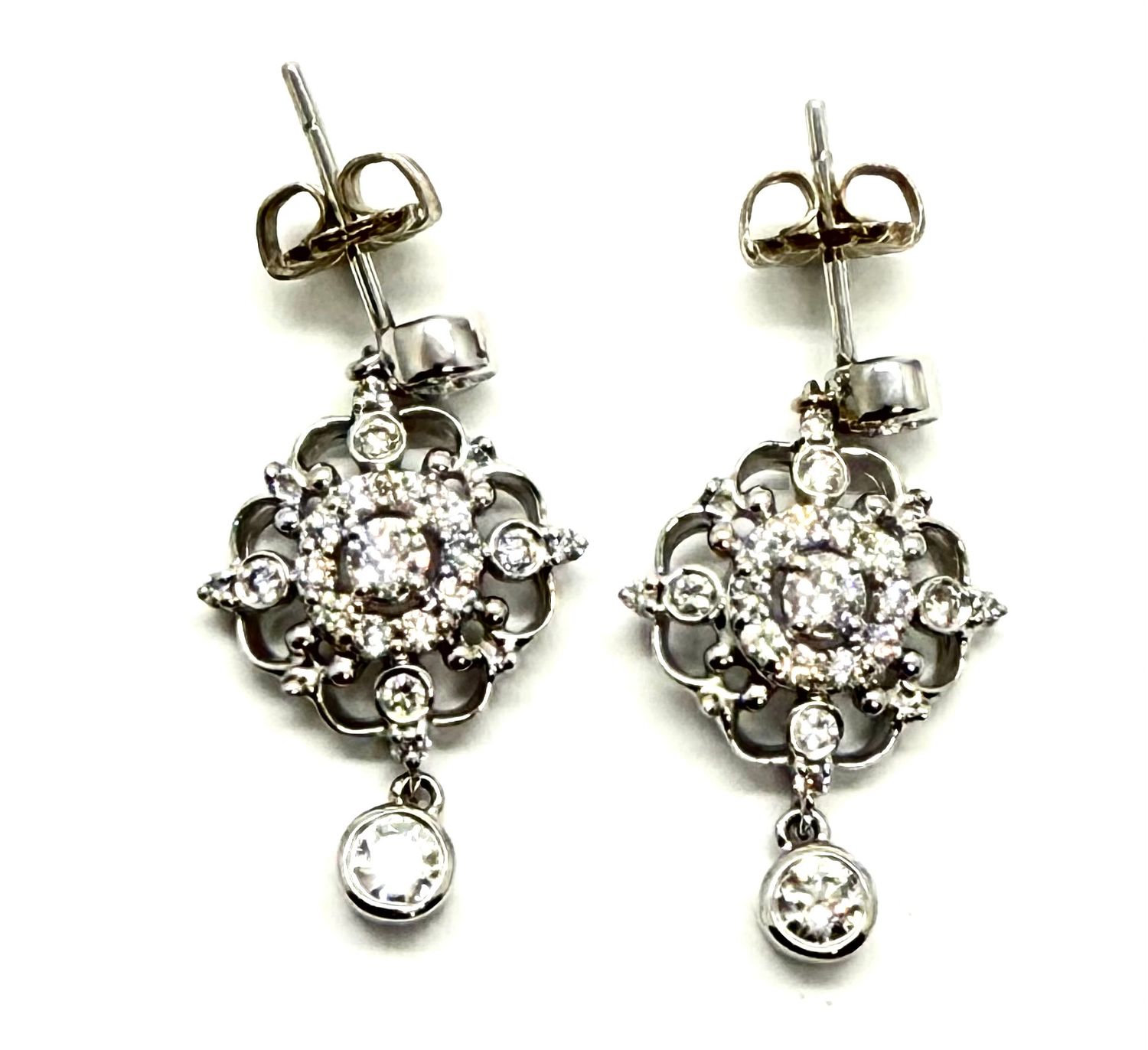 Antique Diamond Drop Earrings