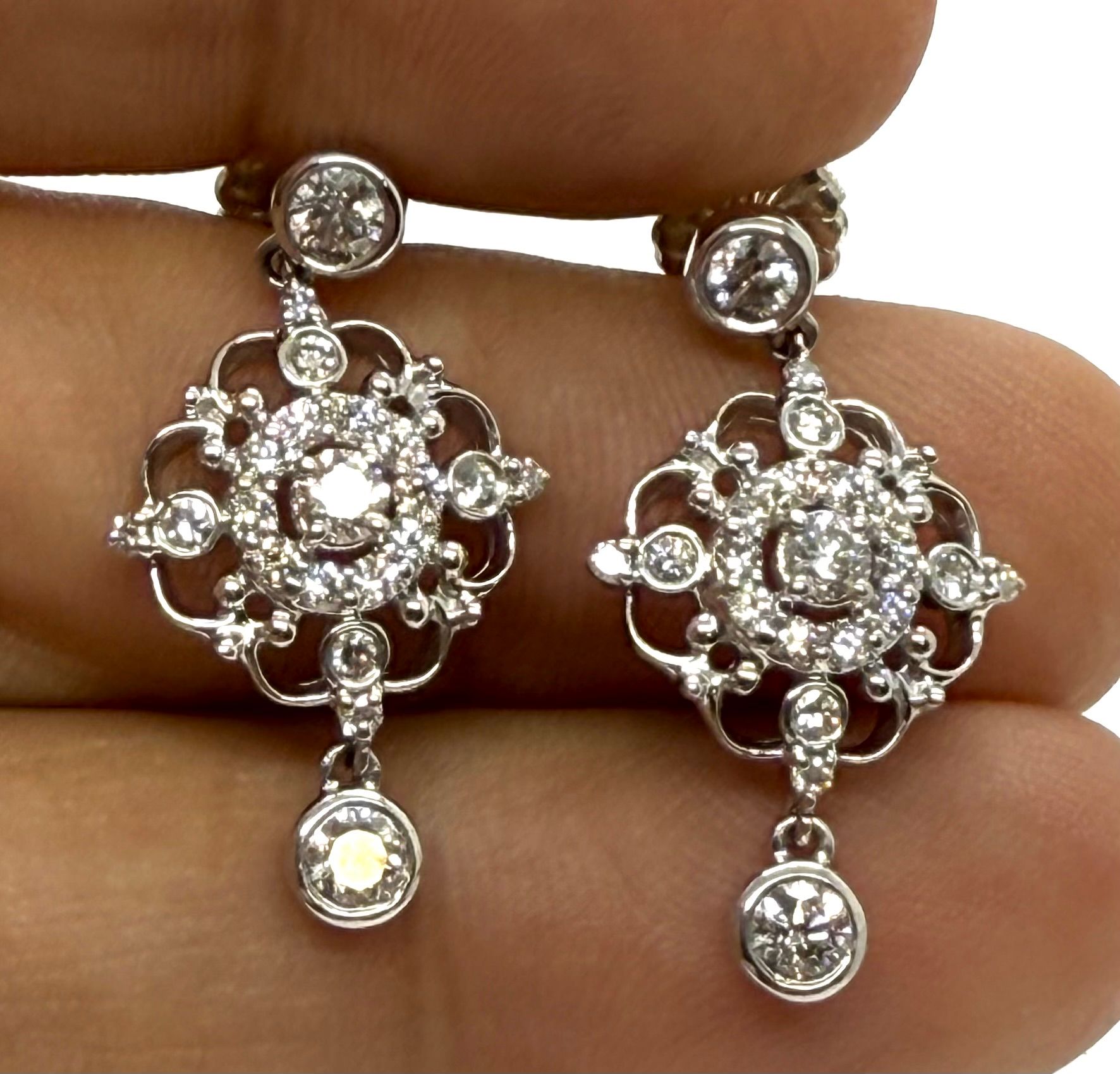 Antique Diamond Drop Earrings