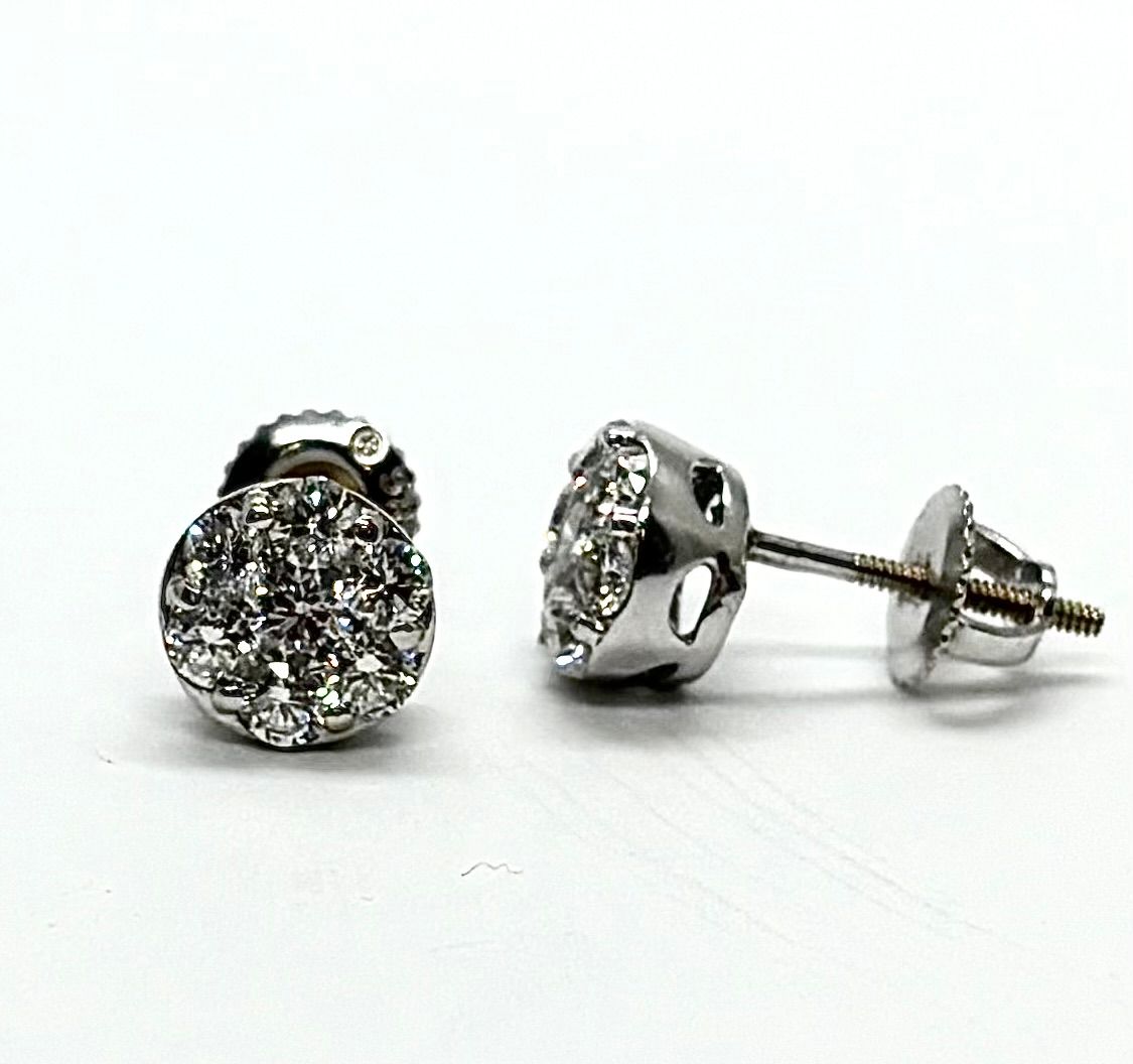 Mystery 1ct Diamond Stud Earrings
