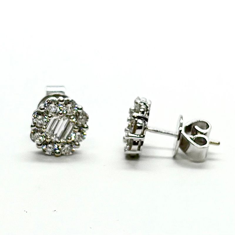 Mystery 1.40cts Diamond Stud Earrings
