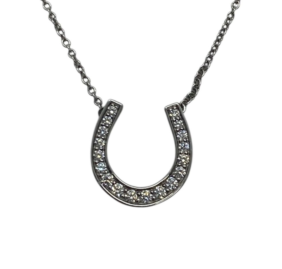 Tiffany & Co. Platinum and Diamond Horseshoe Necklace