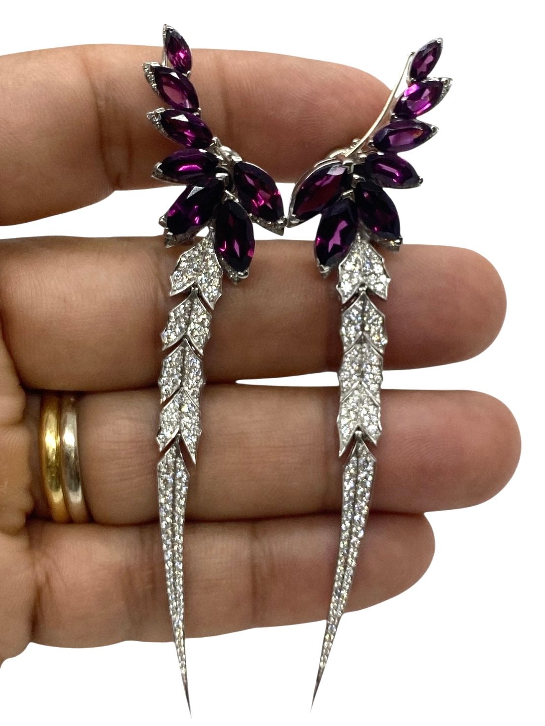Stephen Webster Magnipheasant Rhodolite & Diamond Earrings