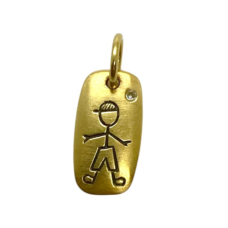 H. Stern Gold and Diamond Boy Pendant H. Stern Gold and Diamond Boy Pendant