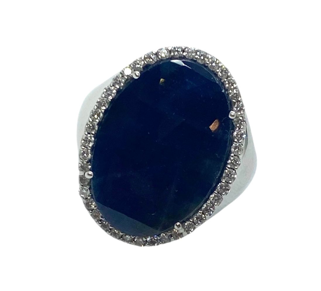 Estate Sapphire and Diamond Ring