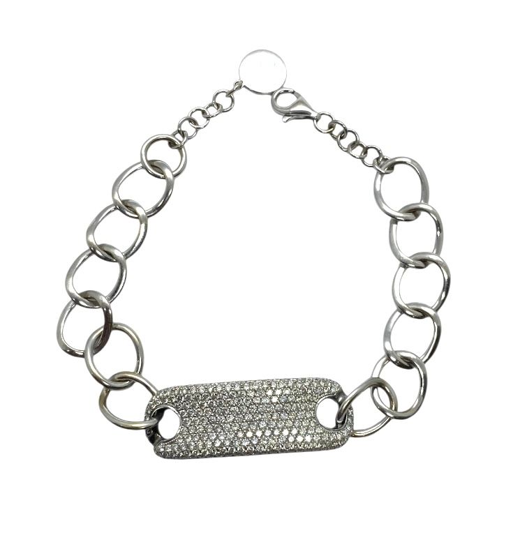 I.D. White Gold and Diamond Bracelet